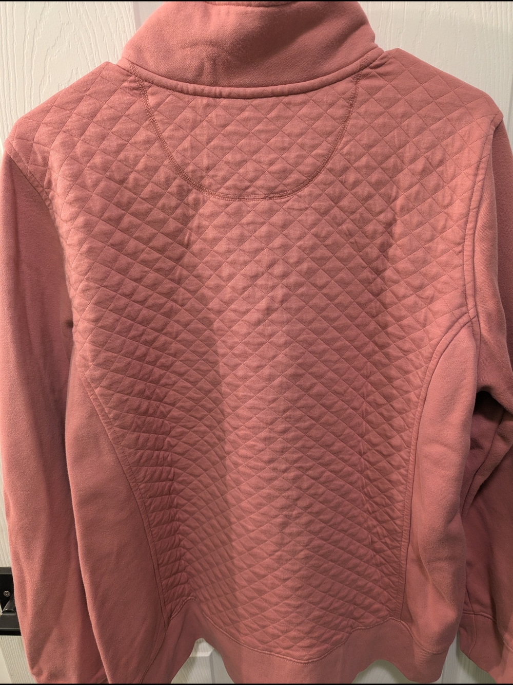 L.L.Bean Quilted Pullover Sweatshirt in Rose Pink - Picture 6 of 9
